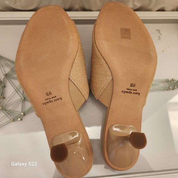 NIB Kate Spade Beige Woven Sandals - Picture 8 of 10